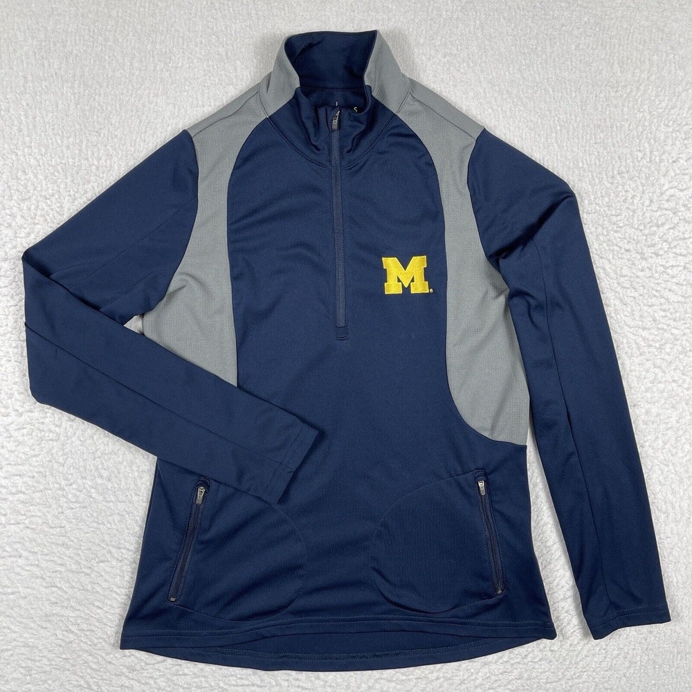 Michigan Wolverines Pullover Womens Small‎ Blue NCAA Football Basketball Top